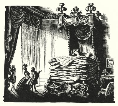 Hans Christian Andersen: Prawdziwa księżniczka (lito) autorstwa Rex (after) Whistler