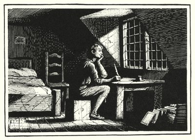 Hans Christian Andersen: Co zobaczył księżyc (lito) autorstwa Rex (after) Whistler