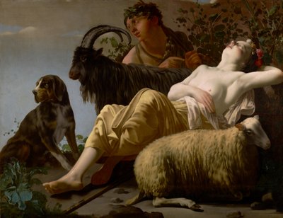 Pasterz i śpiąca pasterka autorstwa Reyer Jacobsz van Blommendael