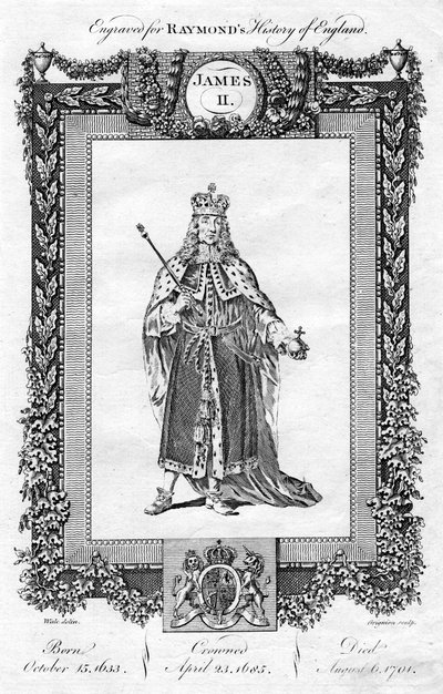 Jakub II z Anglii, XVIII wiek. autorstwa Reynolds Grignion