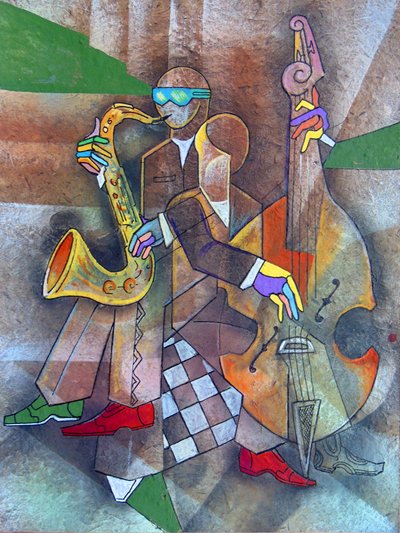 Abstrakcyjny występ jazzowy autorstwa Ricardo Maya