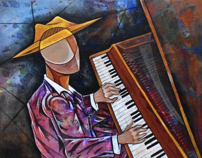Kubistyczny pianista autorstwa Ricardo Maya