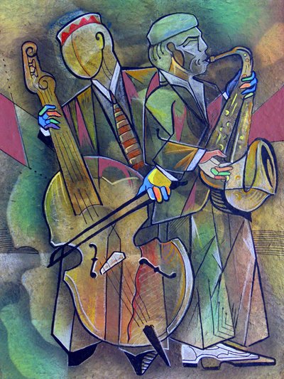 Pełen energii duet jazzowy autorstwa Ricardo Maya