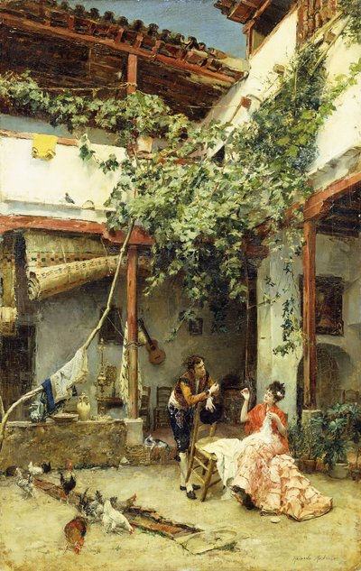 Na dziedzińcu, 1876 autorstwa Ricardo de Madrazo y Garreta