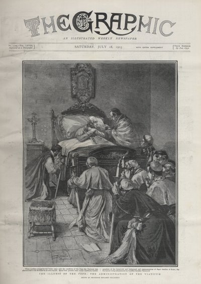 CHOROBA PAPIEŻA – CHOROBA PAPIEŻA. Choroba papieża Leona XII, przyjęcie kardynałów przez papieża, 14 lipca autorstwa Riccardo Pellegrini