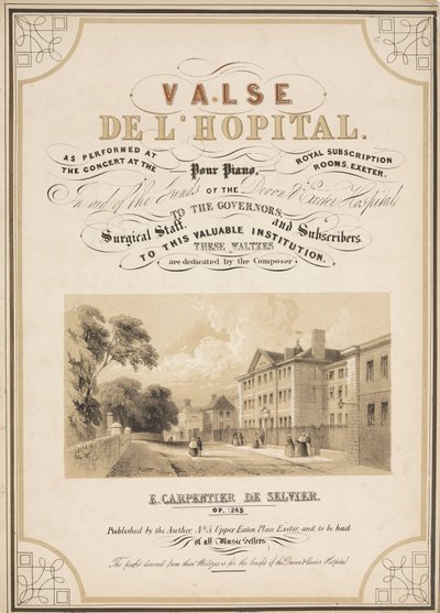 Szpitale Strona tytułowa do nuty na płytę CD dla ïValse de lHopital autorstwa John Pardon
