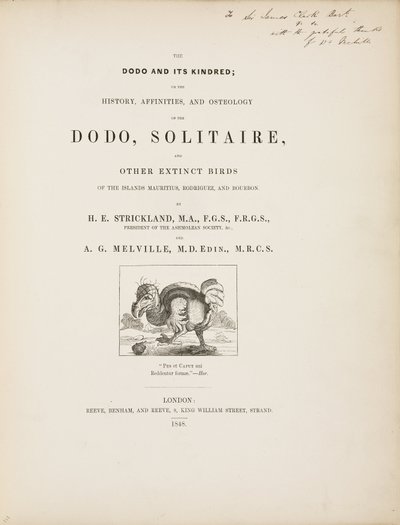 Strona tytułowa „Dodo i jego pobratymcy” autorstwa John Pardon