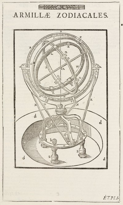Zodiakalna sfera armilarna Tycho Brahego, przed 1570 r. autorstwa John Pardon