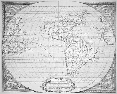 Mapa Nowego Świata 1587 (lito) autorstwa Richard (after) Hakluyt