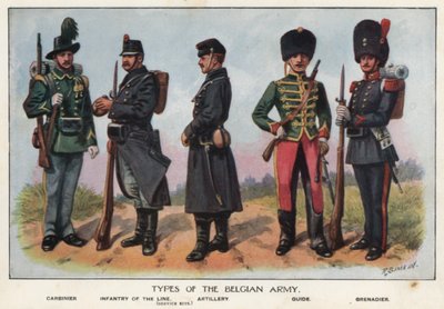 Żołnierze armii belgijskiej (kolor lito) autorstwa Richard (after) Simkin
