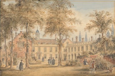 Trinity Hall z ogrodu, Cambridge autorstwa Richard Banks Harraden