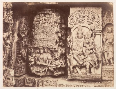 Rzeźba świątyni Hoysaleswara, Halebit, 1856-1857. autorstwa Richard Banner Oakeley