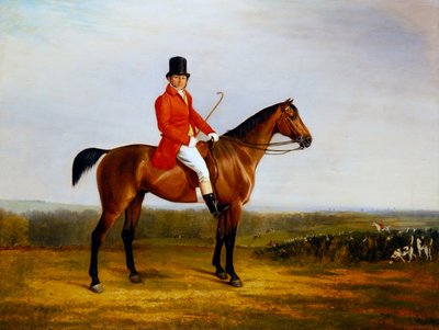 Isaac Sadler dosiadający myśliwego (olej na płótnie) autorstwa Richard Barrett Davis