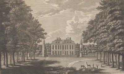 Langley Park, niedaleko Beckenham w hrabstwie Kent, z książki Edwarda Hasteda The History and Topographical ..., 1776. autorstwa Richard Bernard Godfrey