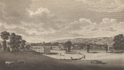 Preston Hall w Aylesford, w hrabstwie Kent, z Edwarda Hasteda, The History and..., 1777-90. autorstwa Richard Bernard Godfrey