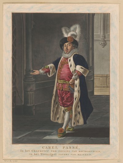 Portret Carel Passé jako Filipa Dobrego Carel Passé, w Postaci Philipsa van Bourgondien (tytuł na obiekcie) autorstwa Richard Brookshaw