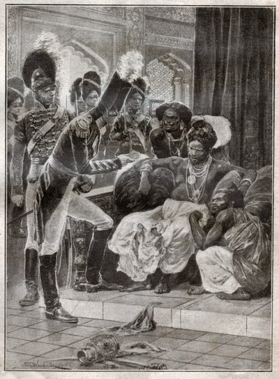 Kolonializm na Sri Lance. (rytownictwo autorstwa Richard Caton (after) Woodville