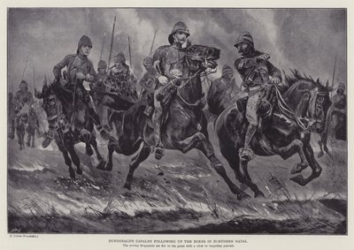 Kawaleria Dundonalda podążająca za Burami w Północnym Natalu (lito) autorstwa Richard Caton II (after) Woodville