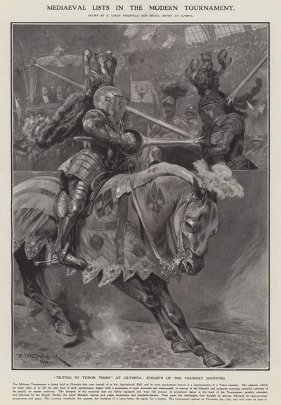 Listy średniowieczne we współczesnym turnieju (lito) autorstwa Richard Caton II (after) Woodville