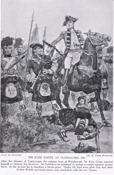 Sir Eyre Coote w Cuddalore, ilustracja z „Historia narodów Hutchinsona” autorstwa Richard Caton Woodville