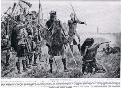 Bitwa pod Quebec, 1759, ilustracja z „Hutchinson