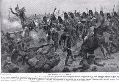 Bitwa pod Salamanką, ilustracja z „Historii narodów Hutchinsona” autorstwa Richard Caton Woodville