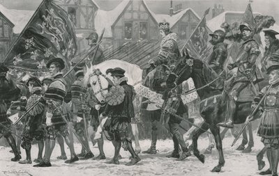 Procesja koronacyjna Edwarda VI przez Londyn autorstwa Richard Caton Woodville
