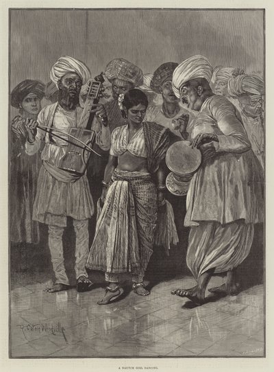 Tańcząca Nautch Girl autorstwa Richard Caton Woodville junior