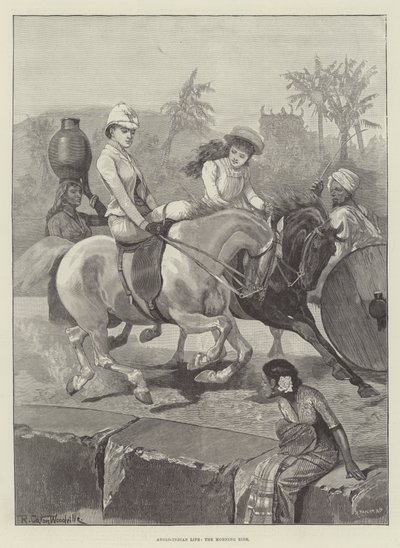 Anglo-indyjskie życie, poranna przejażdżka autorstwa Richard Caton Woodville junior