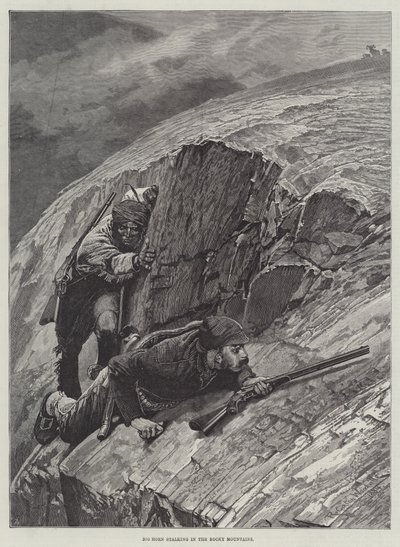 Big Horn Stalking w Górach Skalistych autorstwa Richard Caton Woodville junior