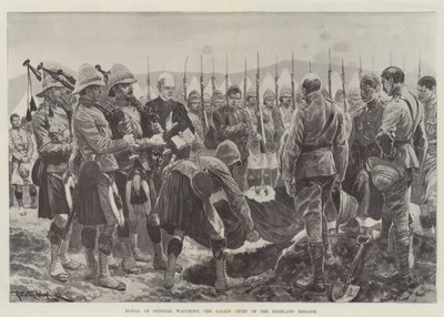 Pogrzeb generała Wauchope, poległego wodza Brygady Górskiej autorstwa Richard Caton Woodville junior