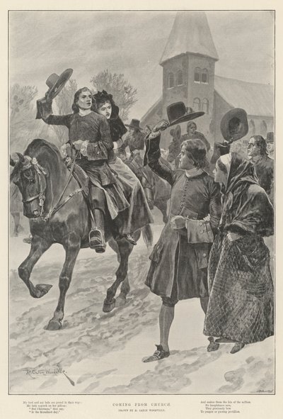 Pochodzący z Kościoła autorstwa Richard Caton Woodville junior