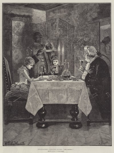 Świąteczna Kolacja Dziadka, Panie! autorstwa Richard Caton Woodville junior