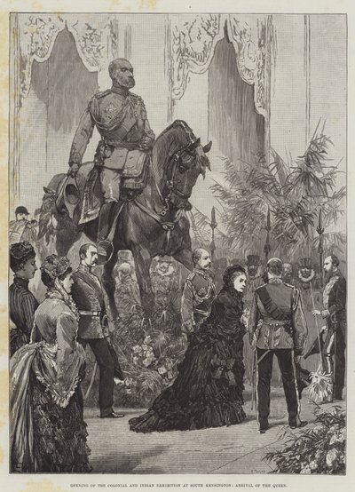 Otwarcie wystawy kolonialnej i indyjskiej w South Kensington, przybycie królowej autorstwa Richard Caton Woodville junior
