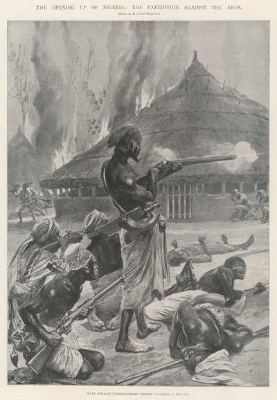Otwarcie Nigerii, wyprawa przeciwko Aros autorstwa Richard Caton Woodville junior