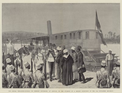 Sirdar, generał brygady Sir Herbert Kitchener, w Assouan, przy okazji niedawnej inspekcji 10. Pułku Soudańskiego autorstwa Richard Caton Woodville junior