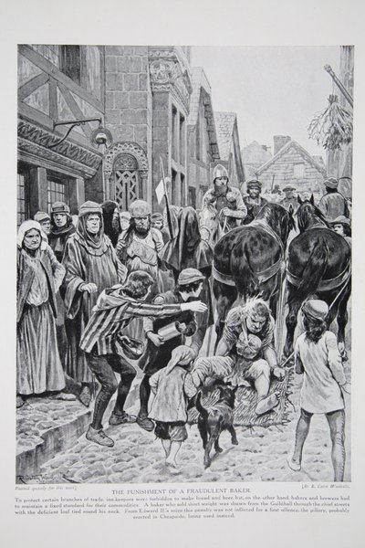 Kara na oszusta piekarza, ilustracja z „Hutchinson