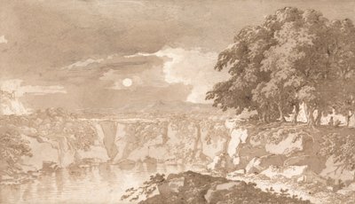 Scena włoskiego jeziora autorstwa Richard Cooper the Elder
