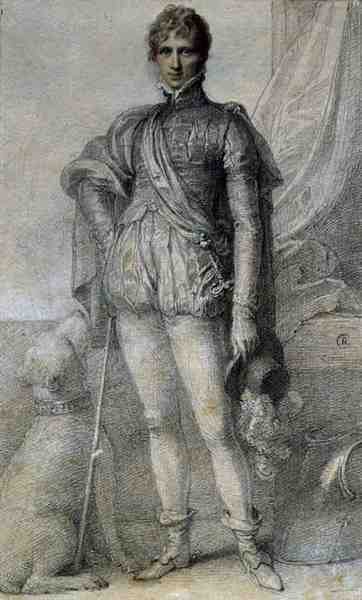 Charles, 4. hrabia Harrington (czarny ołów zabarwiony akwarelą) autorstwa Richard Cosway
