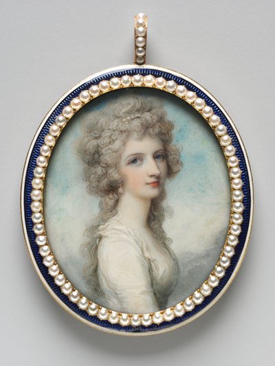 Portret Mary Frances Fanny Swinburne, ok. 1930 r. 1786. autorstwa Richard Cosway