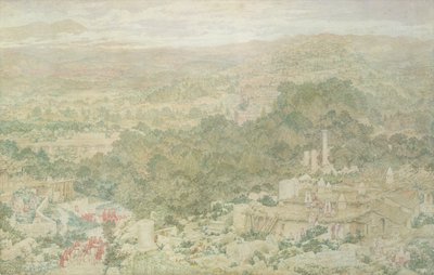 Widok starożytnego miasta Tlos w Licji, 1883 r. autorstwa Richard Dadd