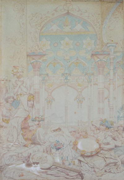 Fantazja egipskiego haremu, 1865 autorstwa Richard Dadd