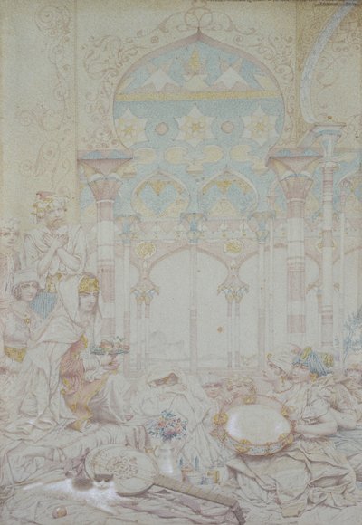 Fantazja w egipskim haremie, 1865 autorstwa Richard Dadd