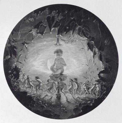 Puck and the Fairies, grawerowane przez William Home Lizars (1788-1859) autorstwa Richard Dadd