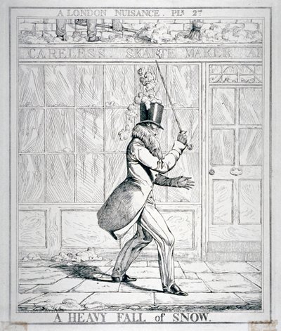 „Ciężkie opady śniegu”, 1821 r. autorstwa Richard Dighton