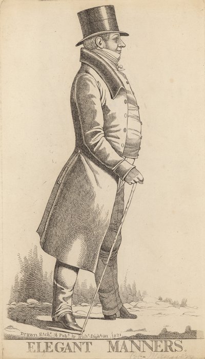 Charles Manners Sutton; 1. wicehrabia Canterbury; Eleganckie maniery autorstwa Richard Dighton