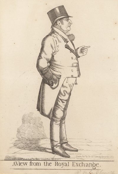 Lee La Chamette (f.1817); Widok z Royal Exchange, 1817 autorstwa Richard Dighton