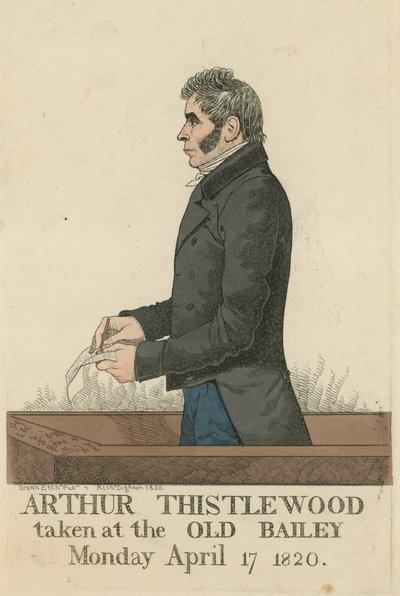 Portret Arthura Thistlewooda (kolorowy grawerunek) autorstwa Richard Dighton