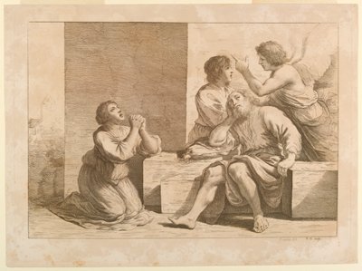 Anioł ukazujący się Józefowi autorstwa Richard Dighton