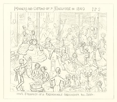 1849, Perspektywa modnego sklepu z pasmanterią autorstwa Richard Doyle